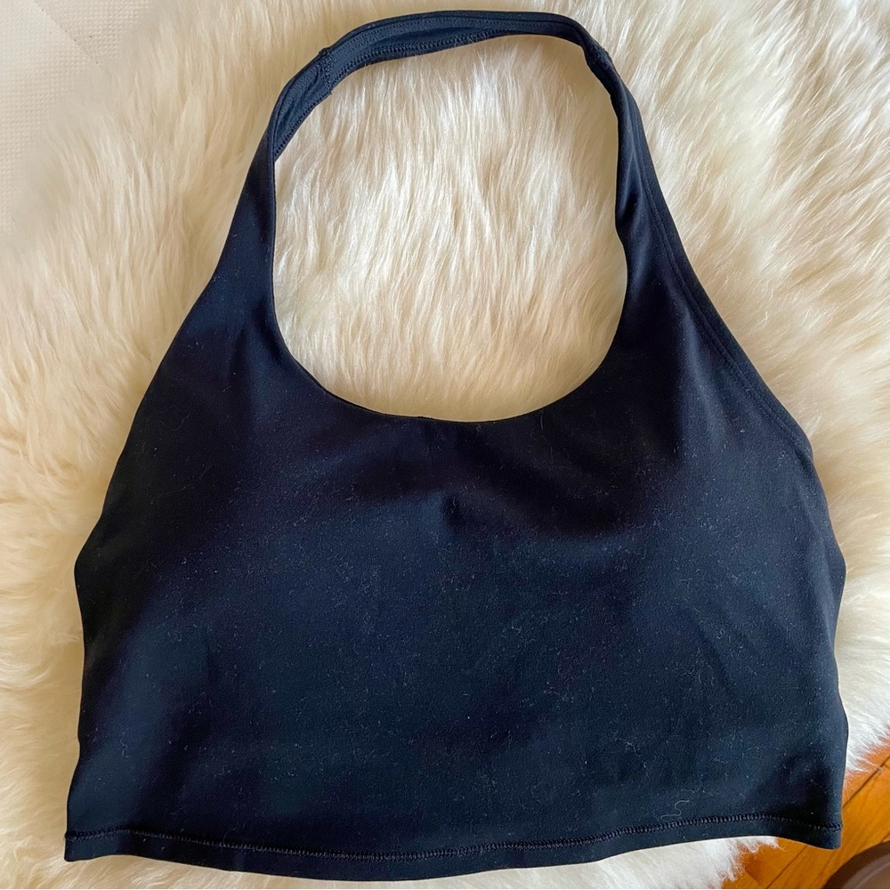Athleta Black Halter Sports Bra